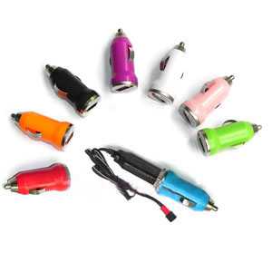 RCToy357.com - Small helicopter Colorful Mini Car charger + USB Charger（JTS Interface）